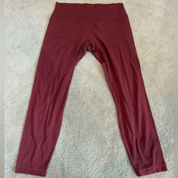 Lululemon Align 24” Cropped Leggings Burgundy - Picture 1 of 3